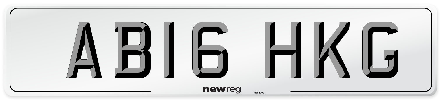 AB16 HKG Number Plate from New Reg